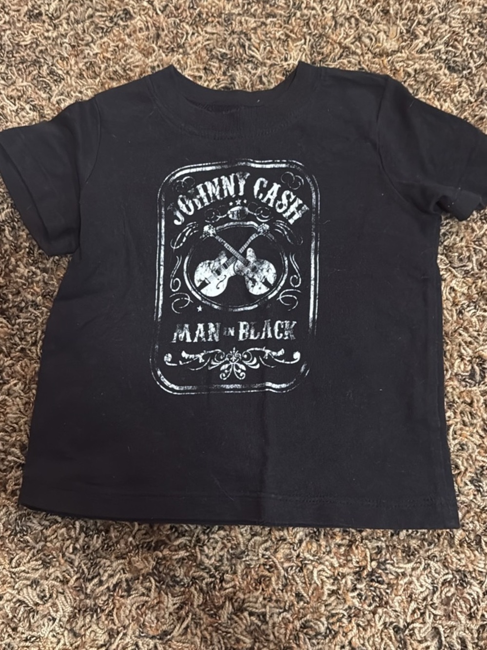 Johnny Cash baby toddler Black Graphic Tee - 'Man in Black'